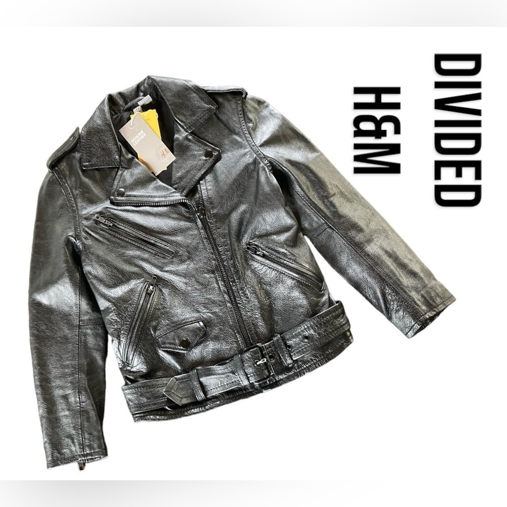 Divided Black Leather Jacket